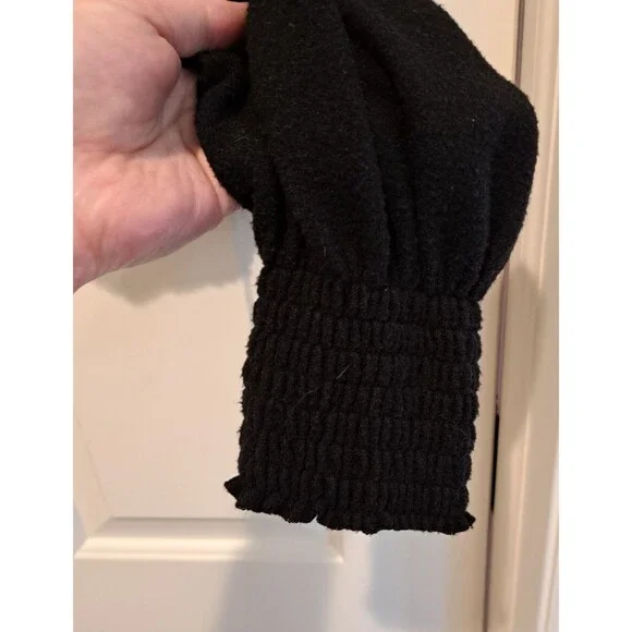 We the Free People Blouse Women's Size Large Black Run to You Tee Long Sleeve - Picture 3 of 11